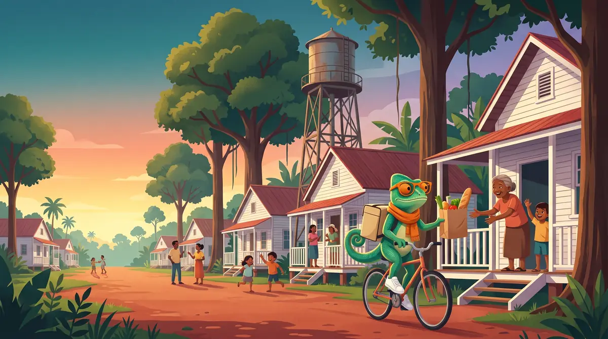Ilustração da Vila Americana, em Belterra